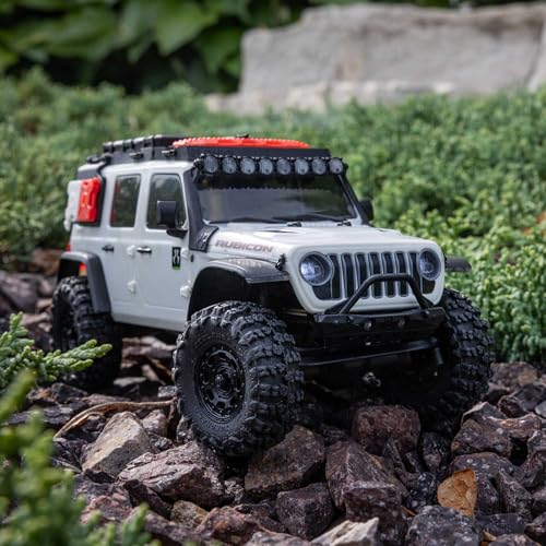 Axial 1/30 SCX30 Jeep Wrangler JLU 4X4 RTR Rock Crawler, White | Brushed, Battery & Charger Included, AXI-2261T2 - color: White