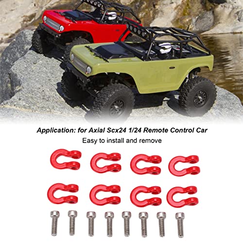 VGEBY RC Crawler Tow Hook, Durable Metal 8PCS Front Rear Bumper Shackle for Off-Road Crawling RC Enthusiasts and 1/24 Scale Model Upgrades