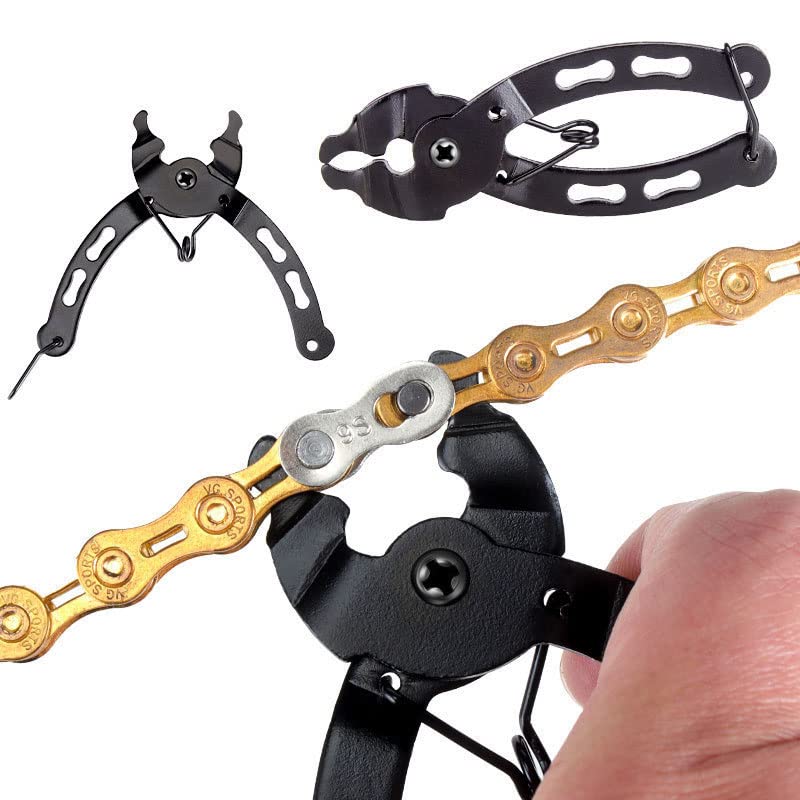 Ximimark 2 pcs Mini Chain Quick Link Tool Bicycle Chains Link Plier Mountain Bike Chain Clamp Magic Buckle Removal Installation Hand Tools