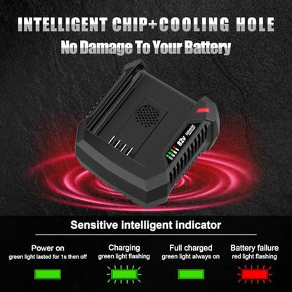 BSRC82 4.0A Rapid Charger Replacement for Briggs & Stratton Snapper XD 82V Max Battery Charger 1760263, Compatible with 82 Volt Lithium Ion Battery BSB2AH82/BSB4AH82/BSB5AH82/1760266/1760265/1760966