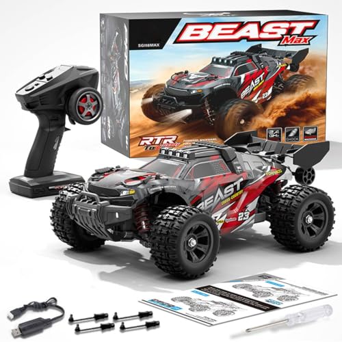 SG118MAX 1/18 Remote Control Off-Road Car, 2.4G Full-Proportional Brushless 4WD 60KM/H High-Speed RC Climbing Car Mini Electric RC Buggy Rock Crawler Model Toy Gift -RTR - style: SG118MAX 1/18, Brushless Version