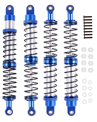 120mm RC Shock Absorber Universal Upgrades Part for 1/10 RC Scale Cars,4PCS Aluminum 7075 Adjustable RC Shock Absorber Hops Up,Navy Blue - color: Navy Blue, size: 120MM