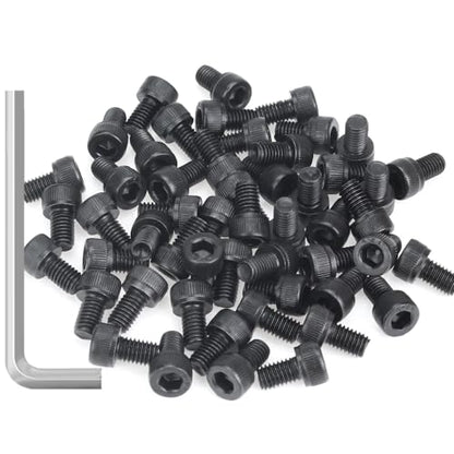 55 Pieces M5 x 8mm Socket Head Cap Screws, Thread Pitch 0.8mm, Sutemribor M5 Black Screws, 12.9 Grade Alloy Steel, Black Oxide Finish, Fully Threaded - size: M5 x 8mm, style: Socket Head