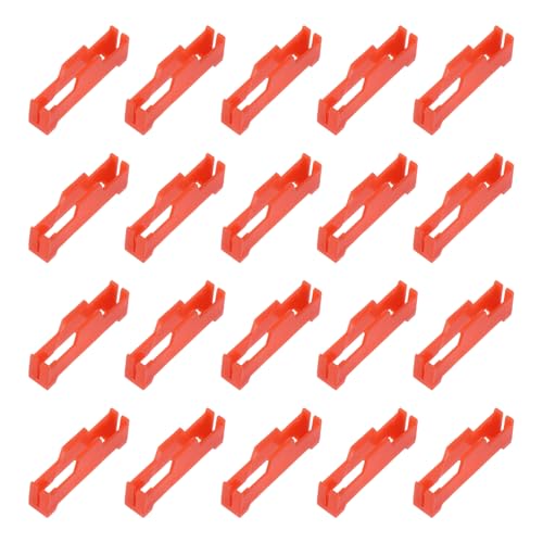 MECCANIXITY 40 Pcs Servo Extension Cable Clips Lock, Servo Cable Safety Connector Lead Wire Buckle Lock for RC Car Plane Boat DIY Y Adapter Cable, Red - color: Red