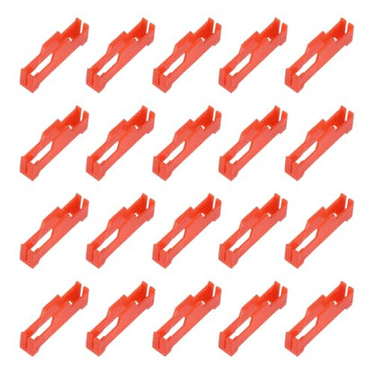 MECCANIXITY 40 Pcs Servo Extension Cable Clips Lock, Servo Cable Safety Connector Lead Wire Buckle Lock for RC Car Plane Boat DIY Y Adapter Cable, Red - color: Red
