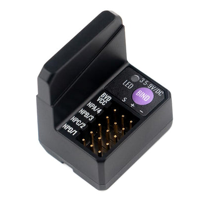 GoolRC Flysky FGr4D Receiver, 2.4GHz 4 Channels AFHDS 3 Receiver Built-in Dual Antenna PWM/PPM/i-BUS2/S.Bus/i-Bus Output Compatible with Flysky Noble NB4 PL18 EL18 RC Transmitter for RC Car Boat