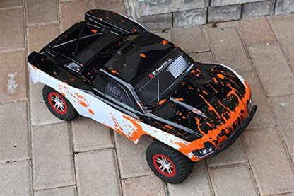 SummitLink Compatible Custom Body Muddy Orange Over White/Black Replacement for 1/10 Scale RC Car or Truck (Truck not Included) SS-WBR-01