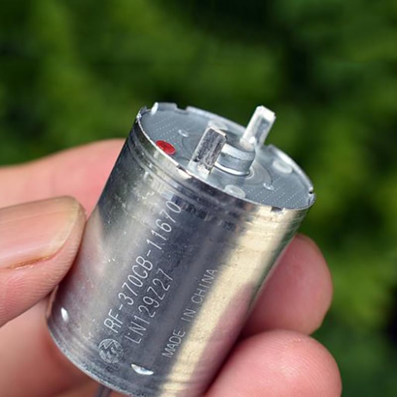 Mini 370 Motor DC 12V-24V 6000RPM 24mm Precious Metal Brush Splined Shaft for Toy Car Door Window Actuator Engine