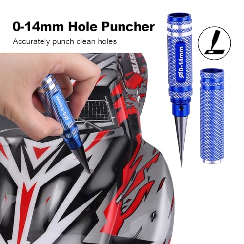 Hobbypark Steel Metal 0-14mm Hole Puncher Reamer for RC Body Shell Drills Tool