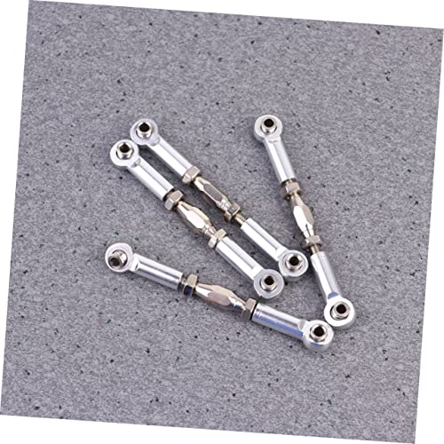 Vaguelly 6pcs Rc Car Rod Linkage Aluminum Turnbuckles for Scale Vehicles Easy to Install Adjust - color: Silver