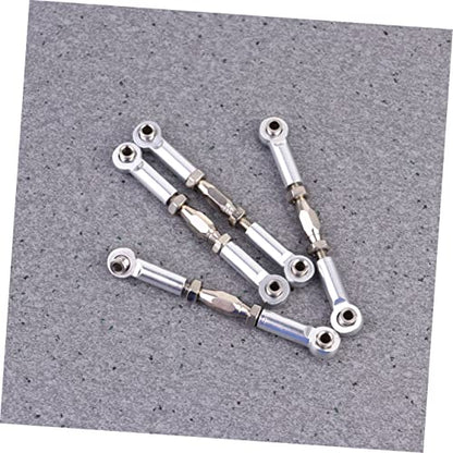 Vaguelly 6pcs Rc Car Rod Linkage Aluminum Turnbuckles for Scale Vehicles Easy to Install Adjust - color: Silver