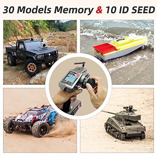 Radiolink RC6GS V3 2.4G 7 Channels RC Car Radio Controller Kit & R6FG Gyro Long Range Remote Controller for RC Crawler Truck Drifting Buggy