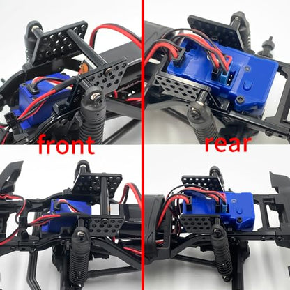 MORLORDY 4Pcs RC Front Rear Shock Mount Adjustable Height Shock Damper Holder Towers Bracket for TRX4M Bronco Defender 1/18 RC Crawler Car