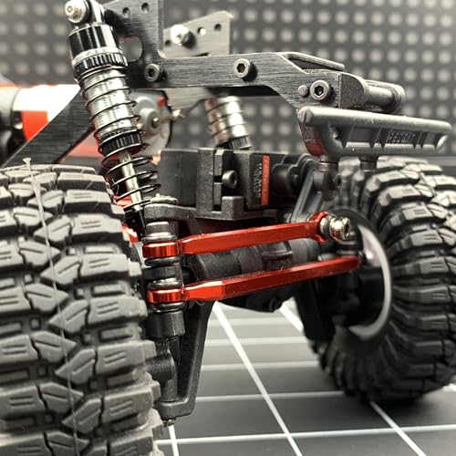 1/18th Aluminum Steering Links for Redcat Ascent-18 RC Crawler Car Upgrade - color: Red