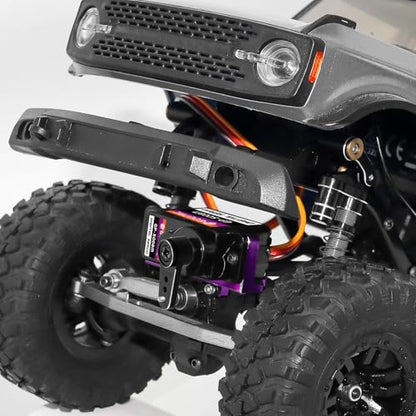 RC Micro Digital Servo for Axial SCX24 Upgrade & Servo Mount & Servo Horn - color: Purple Mount