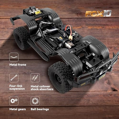 FMS 1/10 LC80 Brushless RC Crawler, FCX10 Toyota & OVR RC Rock Crawler with Lighting and Two-Speed, Hobby Grade Offroad RC Car for Adults, RS (Green)