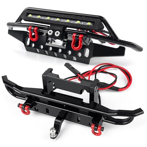 Aluminum Front and Rear Bumper Set Upgrades for TRX4M Bronco 1/18th RC Crawler Truck Car Parts - color: Front&rear Bumper