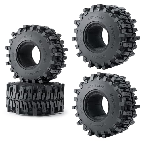 RC Rubber 2.2 Crawler Tires 125MM | For Axial SCX10 Upgrade 1/10, RC Crawler Car