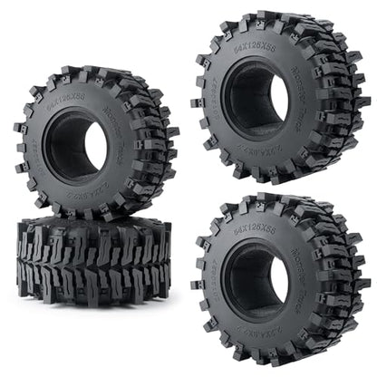 RC Rubber 2.2 Crawler Tires 125MM | For Axial SCX10 Upgrade 1/10, RC Crawler Car
