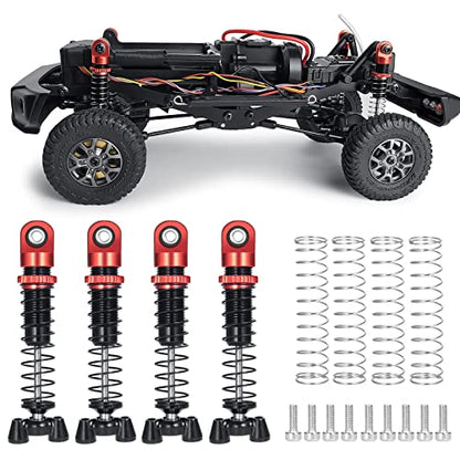 4PCS RC Aluminum Alloy Shocks Absorber Dampers | For Kyosho Mini Z 4x4 1/18 Scale Jimny 1/24 Scale Wrangler