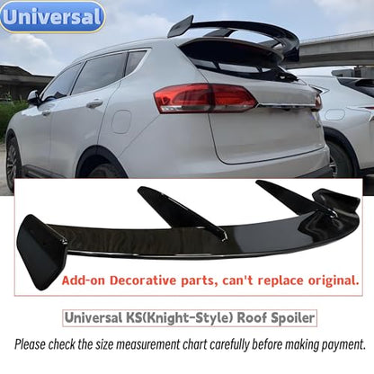 Universal 51" Rear Roof Spoiler for Hatch SUV Wagon Accessories | Nice Clean Look Mods, Aggressive Look, Sports Upgrade, Aerodynamic, Gloss Black Finish, Tailgate Top Lip Wing - style: 51Inch-Roof Style