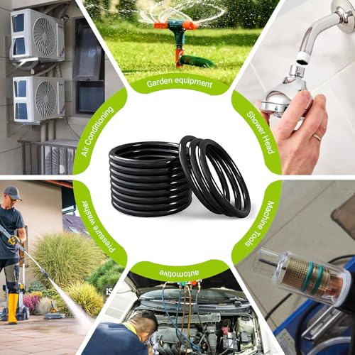 1200Pcs of 24 Varieties of O-Ring O Rings Assortment Seal Kit in Nitrile Rubber Material for Automotive,Plumbing,Solenoid Valves,Mechanical Bearings,Air & Water Fitting Seal Leak Repair - style: 24 Size/1200 Pcs