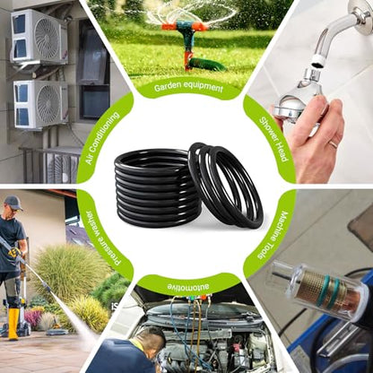 1200Pcs of 24 Varieties of O-Ring O Rings Assortment Seal Kit in Nitrile Rubber Material for Automotive,Plumbing,Solenoid Valves,Mechanical Bearings,Air & Water Fitting Seal Leak Repair - style: 24 Size/1200 Pcs