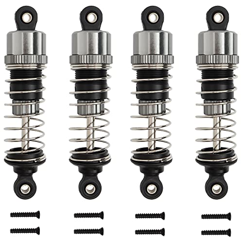 4 Pieces M16100A RC Aluminum Capped Shocks Absorber Assembly Spare Parts for 1:16 16889 16890 16890A 16889A HM161 RC Trucks - color: 4 PCS