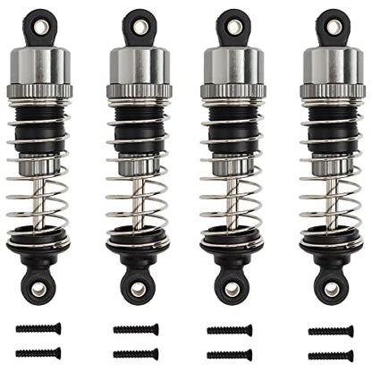 4 Pieces M16100A RC Aluminum Capped Shocks Absorber Assembly Spare Parts for 1:16 16889 16890 16890A 16889A HM161 RC Trucks - color: 4 PCS