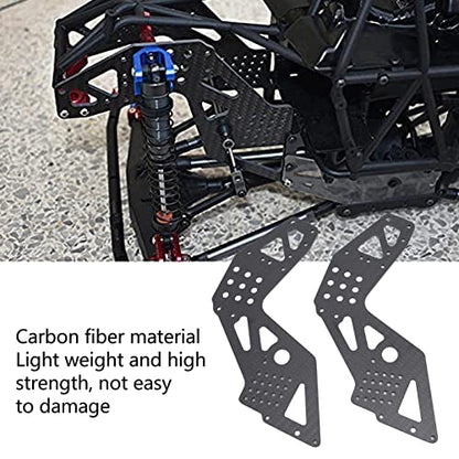VBESTLIFE 2Pcs Chassis Side Panels, Anti Scratch Carbon Fiber RC Chassis Side Plate for 1:8 LMT 4WD Solid Axle RC Off Road Vehicles (Black)