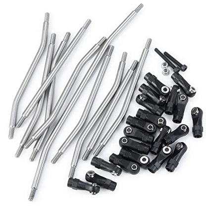 Benedict Harry 10PCS Stainless Steel Link Rod Linkage for Axial Wraith AX90018 90020 90031 90045 90056 Upgrade Parts