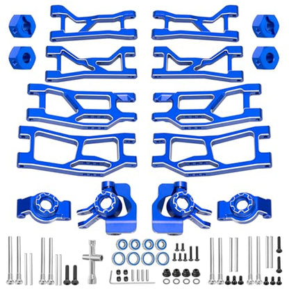 Aluminum 1/16 Suspension Arms Front Rear and Upper Lower Suspension Arms | for Traxxas 1/16 Mini XRT Monster Truck Upgrade, Blue - color: Blue