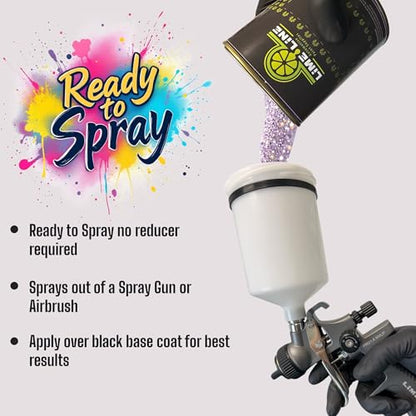 LiME LiNE Chameleon Color Changing Urethane Basecoat: Ready to Spray: (Green, Purple, Blue) 1 Quart - color: Chameleon Green, Purple, Blue - 1 Quart