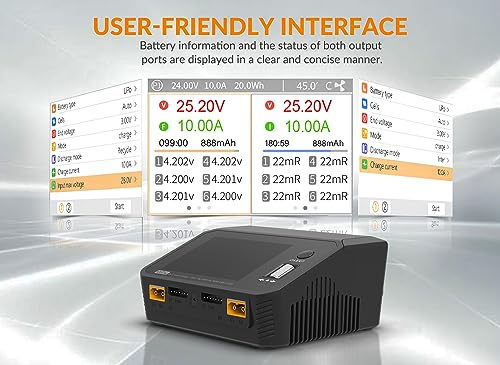 Lithium Battery Charger M6DAC AC200W Dual Battery Balance Charger | discharger for 1-6S LiPo LiHV LiFe Lion 1-10S PB 1-16S NiMh chargers 65W Phone Wireless Charging for RC plane car boat