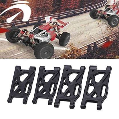 RC Suspension Arm, 4PCS Front Rear Swing Arm Set Black for WLtoys 144001 144002 124019 124018 124017 144010 Off - Road Buggy Drift Car Toy