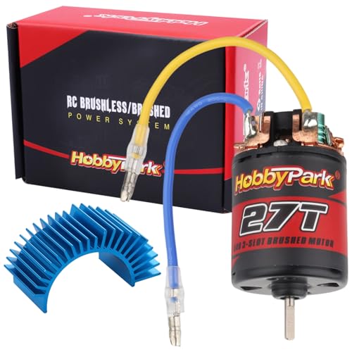 HobbyPark 27T Motor 540 Brushed 3.175mm Shaft Electric Engine w/Heatsink for 1/10 RC Crawlers Rock Racers Cars