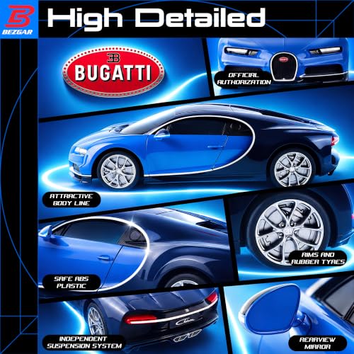 BEZGAR 1:24 Official Licensed Bugatti Chiron Remote Control Car | Official Bugatti Toy Car replica,2.4G stable signal,rubber racing tires,ideal toy for boys ages 4-7, 8-12 and adults - color: Bugatti-1:24 Bugatti Chiron