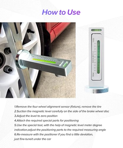 Wheel Alignment Tool,Car Accessories Adjustable and Precision Camber Alignment Tool,Alignment Tools Automotive,Automotive Camber Gauge,Suitable for tire Repairs on Cars,Motorcycles,Trucks