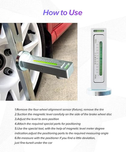 Wheel Alignment Tool,Car Accessories Adjustable and Precision Camber Alignment Tool,Alignment Tools Automotive,Automotive Camber Gauge,Suitable for tire Repairs on Cars,Motorcycles,Trucks