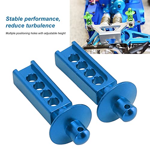 Dilwe 2Pcs RC Car Body Post, Aluminum RC Car Shell Holder Mounts RC Upgrade Parts Accessories, RC Body Mounts for Traxxas Mini E Revo Slash 1:16 3 Colors (Blue)