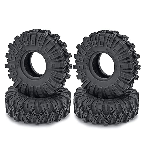 RCHUBAM 4PCS 1.0" Rubber Tires for 1/24 Axial SCX24 RC Crawler Upgrade Part | Crawler Tires,Tires for 90081 AXI00001 AXI00002 AXI00005 AXI00006