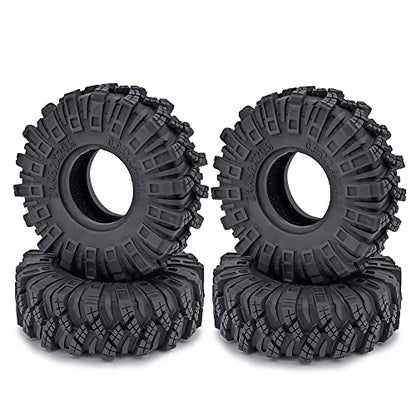 RCHUBAM 4PCS 1.0" Rubber Tires for 1/24 Axial SCX24 RC Crawler Upgrade Part | Crawler Tires,Tires for 90081 AXI00001 AXI00002 AXI00005 AXI00006