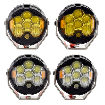 MEUS RACING RC Car LED Lights Kit - 1/10 & 1/8 Scale RC Crawler Accessories for Axial SCX10, Wraith, Traxxas TRX4 & TRX6, Redcat Gen8 Upgrades - style: 4pcs Hive Lights