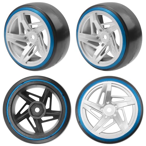 12mm Hex Wheel Rims & Rubber Tires & 4PCS/Set Hard Plastic 1/10 RC Drift Car Tires 12mm Hex Hard Tyre