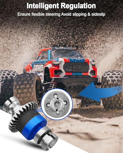 30T M0.8 Differential Gears Fit for 1/18 Arrma Typhon Grom Granite Grom | 2Pack Assembled Differential for 1/14 Mini Mojave Grom 2S, RC Diff Gear Set, Front & Rear Metal Differential Housing