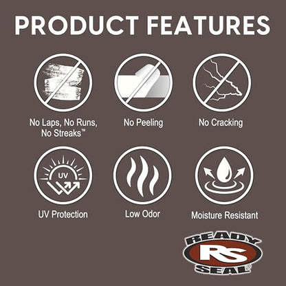 Ready Seal 7966104 5 gal Pail Exterior Wood Stain & Sealer, Light Oak - color: Light Oak, size: 5 Gallon
