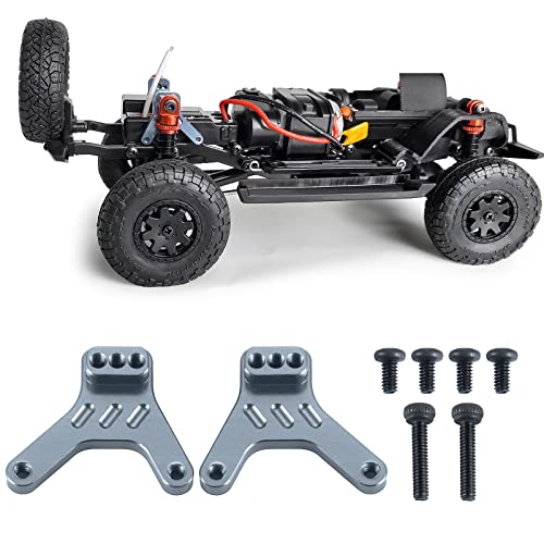 2PCS RC Aluminum Alloy Rear Shock Mount Shock Tower, Titanium | For Kyosho Mini Z 4x4 1/18 Scale Jimny 1/24 Scale Wrangler - color: Titanium