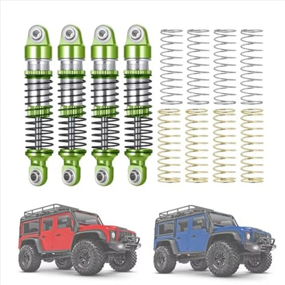 RC Car Shock Absorbers Compatible with Traxxas for TRX4M 1/18 RC Crawler Car Upgrade Parts Replacement Accessories 4Pcs Metal Oil Shock Absorber Damper