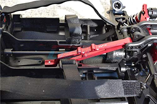 GPM Limitless/Infraction Upgrade Parts Aluminum Front + Rear Chassis Brace - 2Pc Set Red