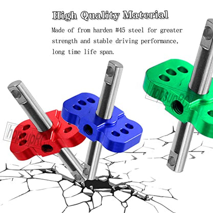 RC Aluminum Differential Locker Spool Diff Locker Mounts Upgrades Part for 1/10 Slash/Rustler/Stamped/Bandit 2WD RC Car,Alloy Differential Locker Spool HopsUp,Red